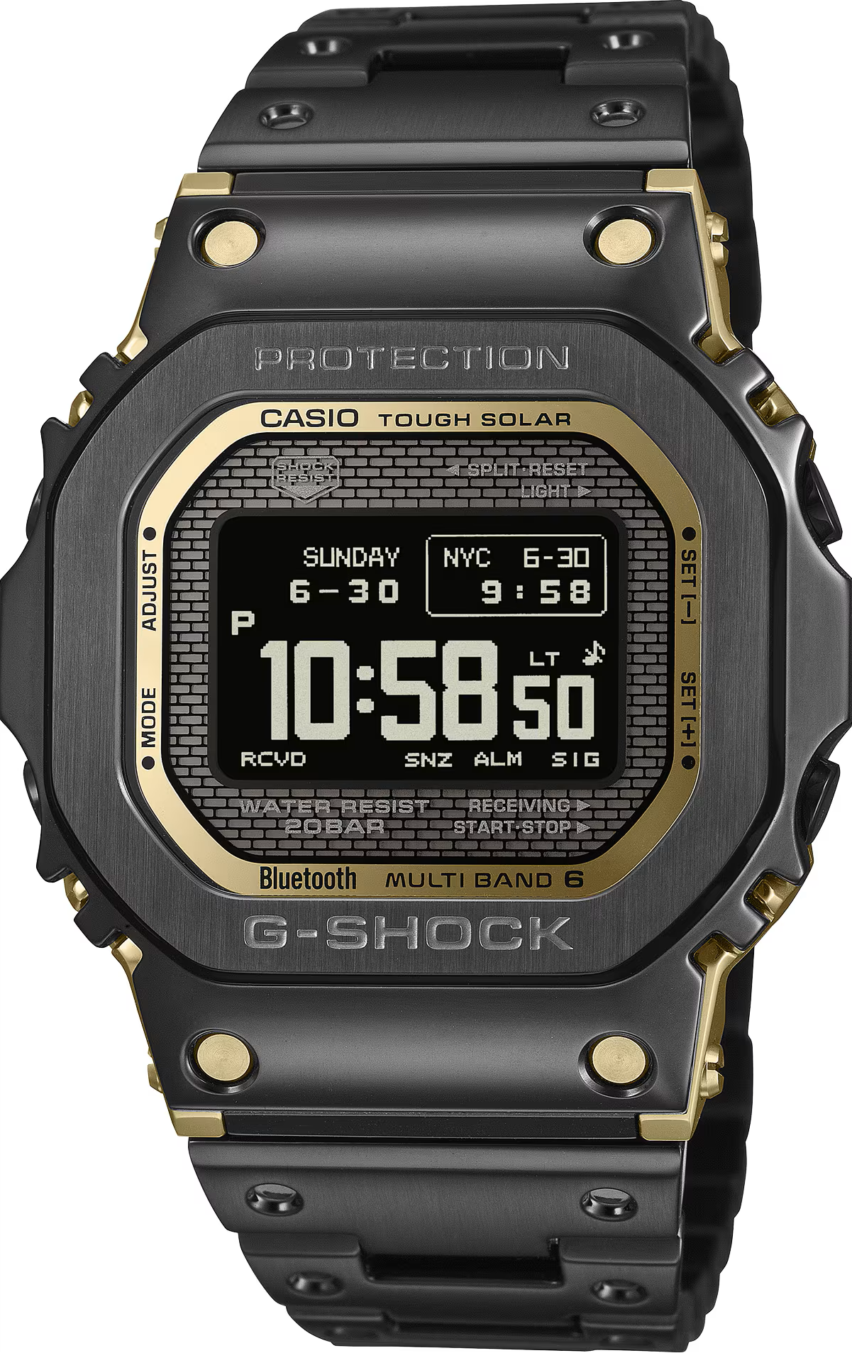 Casio G-Shock Full Metal Tough Solar MIP LCD Black-Gold GMW Casio G-Shock Full Metal Tough Solar MIP LCD Black-Gold GMW