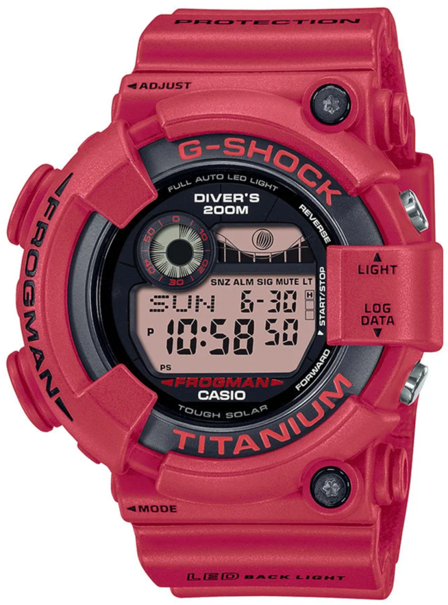 G Shock Frogman Red Rubber Band Men s Watch GW8230NT 4D