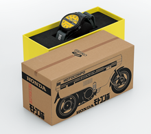Limited edition Seiko × Honda Motocompo HDB010 presentation box with Honda branding.