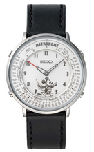 Seiko Instruments × Disney Mickey Mouse Conductor SMW001D black leather metronome watch front view
