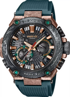 G‑SHOCK MR‑G MRG‑B2000KT‑3A Phoenix Limited Edition titanium watch with recrystallized bezel, gold IP accents, and phoenix motif — front view.
