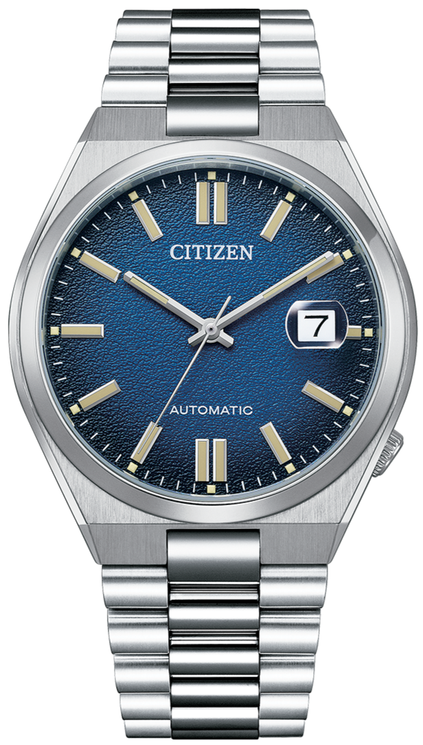 Citizen Tsuyosa Mechanical Automatic Date Display Texture Deep Blue NJ0151-88L www.watchoutz.com