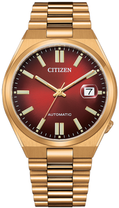 Citizen Mechanical Automatic Date Display Rose Gold Burgandy Dial NJ0153-82X www.watchoutz.com