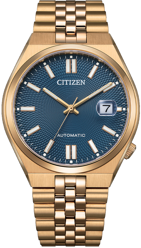 Citizen Tsuyosa 60 Automatic Gold Blue Textured Dial NK0023-57L