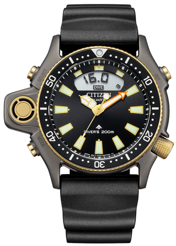 Citizen Promaster Aqualand 40th Anniversary Quartz Diver's 200M Limited Edition JP2008-06E. Available at Watchoutz.com, Hong Kong's top online watch retailer with a physical shop. Enjoy fast, secure international shipping and shop for genuine Japanese watches with over 13 years of exceptional service and reputation. Visit Watch Outz International for your next horology treasure hunt.