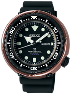 Seiko Prospex Sea Professional Quartz 1000M Diver Rose Gold Tuna Can S23627 S23627J1 SBBN042 www.watchoutz.com