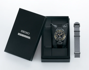 Seiko X NEIGHBORHOOD 2023 Prospex Solar Diver Scuba Limited Edition SBDJ059 Box www.watchoutz.com