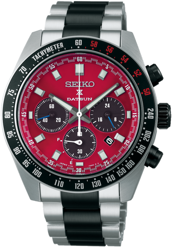 Seiko Prospex Speedtimer X Datsun 240Z Collaboration Limited Edition Solar Chronograph Japan Exclusive SBDL123. Available at Watchoutz.com, Hong Kong's top online watch shop. Enjoy fast, secure international shipping and shop genuine Japanese watches with over 13 years of exceptional service. Visit Watchoutz International for your horology treasure hunt.