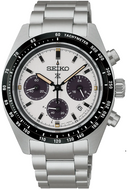 Seiko Prospex Speedtimer 39mm sand‑grain dial close‑up – high legibility sports watch design SBDL125 SSC961