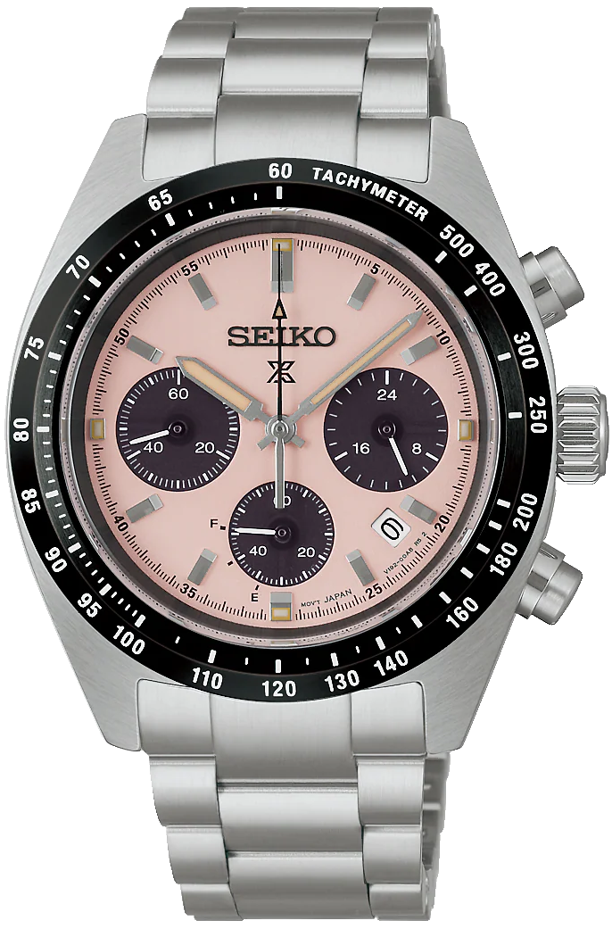 Seiko Prospex Speedtimer Solar Chronograph 39mm Pink Dial SBDL127