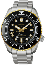 Seiko Prospex 1968 Heritage Diver’s GMT SBEJ030 mechanical diver’s watch with black dial and stainless steel bracelet