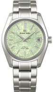 Front view of Grand Seiko Heritage 62GS Sakura Wakaba SBGH343 Hi‑Beat 36000 Limited Edition watch