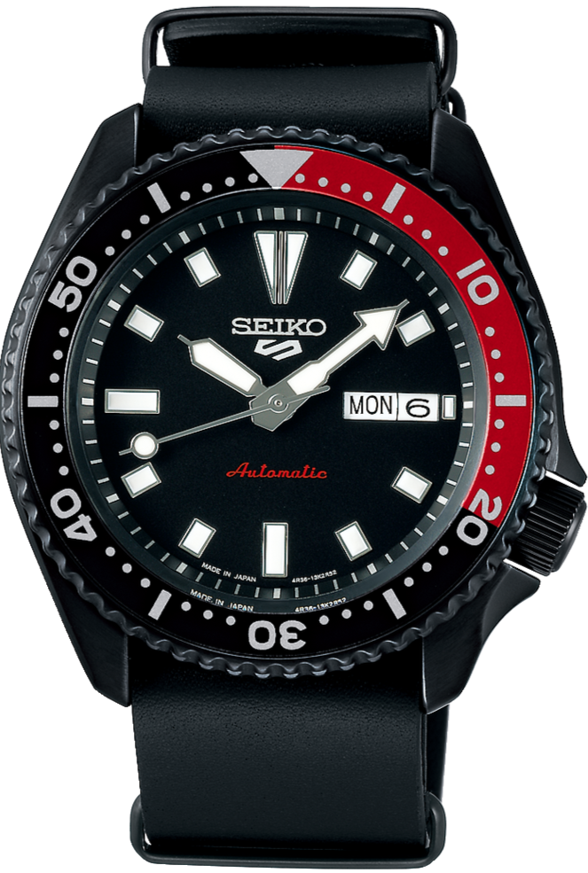 Seiko X Journal Standard Collaboration 5 Sports Limited Edition BlackxRed JDM SBSA189 www.watchoutz.com