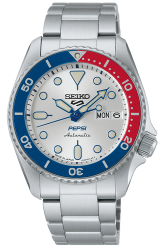 Seiko 5 Sports SKX Series X Pepsi Collaboration 38mm Mechanical Automatic 2025 Limited Edition SRPL99 SBSA319. Available at Watchoutz.com, Hong Kong's top online watch retailer with a physical shop. Enjoy fast, secure international shipping and shop for genuine Japanese watches with over 13 years of exceptional service and reputation. Visit Watch Outz International for your next horology treasure hunt.