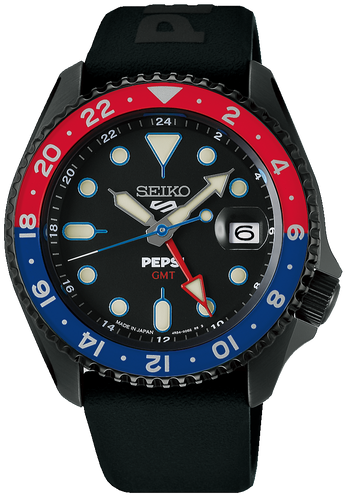 Seiko X Pepsi Collaboration 5 Sports SKX Series 42.5mm Mechanical Automatic GMT 2025 Limited Edition SSK047 SBSC023. Available at Watchoutz.com, Hong Kong's top online watch retailer with a physical shop. Enjoy fast, secure international shipping and shop for genuine Japanese watches with over 13 years of exceptional service and reputation. Visit Watch Outz International for your next horology treasure hunt.