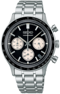 Seiko Selection Men’s Quartz Tachymeter Chronograph SBTR055 — sleek black dial with silver accents, stainless steel case, and sporty chronograph sub‑dials. A modern JDM timepiece blending precision quartz movement with bold tachymeter design, perfect for Seiko collectors and everyday style.