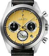Front View Dial Close up of Seiko X Fender Telecaster 75th Anniversary Collaboration Limited Edition Quartz Chronograph. at Wantchoutz.com 
