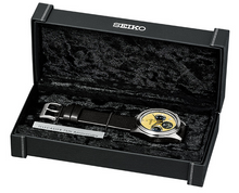 Packaging Box details with a watch of Seiko X Fender Telecaster 75th Anniversary Collaboration Limited Edition Quartz Chronograph. at Wantchoutz.com 