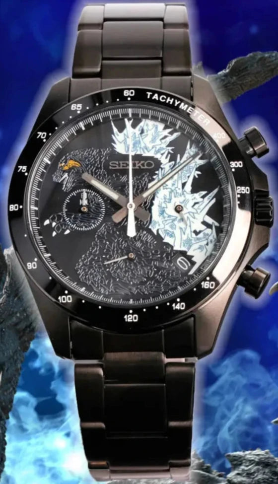 Seiko X GODZILLA -1.0 70th Anniversary Project Collaboration Special Edition Quartz Chronograph www.watchoutz.com