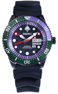 Seiko Prospex × RADIO EVA “THE 30” Limited Edition Diver’s 200M Automatic Watch, inspired by Evangelion Unit‑01. Bold stainless steel case with signature purple and green accents, textured dial, luminous markers, and unidirectional bezel. Powered by Seiko Caliber 4R36 with day‑date display, sapphire crystal, and 200M water resistance. A rare collaboration fusing Japanese watchmaking excellence with iconic anime design, presented by WatchOutz.com  for collectors worldwide.