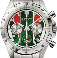 Front View of Seiko X Lancia Stratos 1974 World Rally Championship(WRC) 50th Anniversary Collaboration Limited Edition Quartz Chronograph. Preorder at WatchOutz.com.