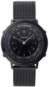 SEIKO SMW009A メトロノームウォッチ メタルメッシュブラック Seiko Metronome Watch Standard Line Black Dial / Black Mesh