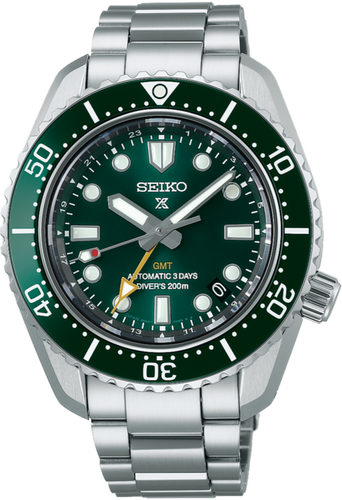 Seiko Prospex 1968 Diver's Style Mechanical Automatic Diver Scuba GMT MM200 Green Dial SPB381 SBEJ009 SPB381J1 www.watchoutz.com