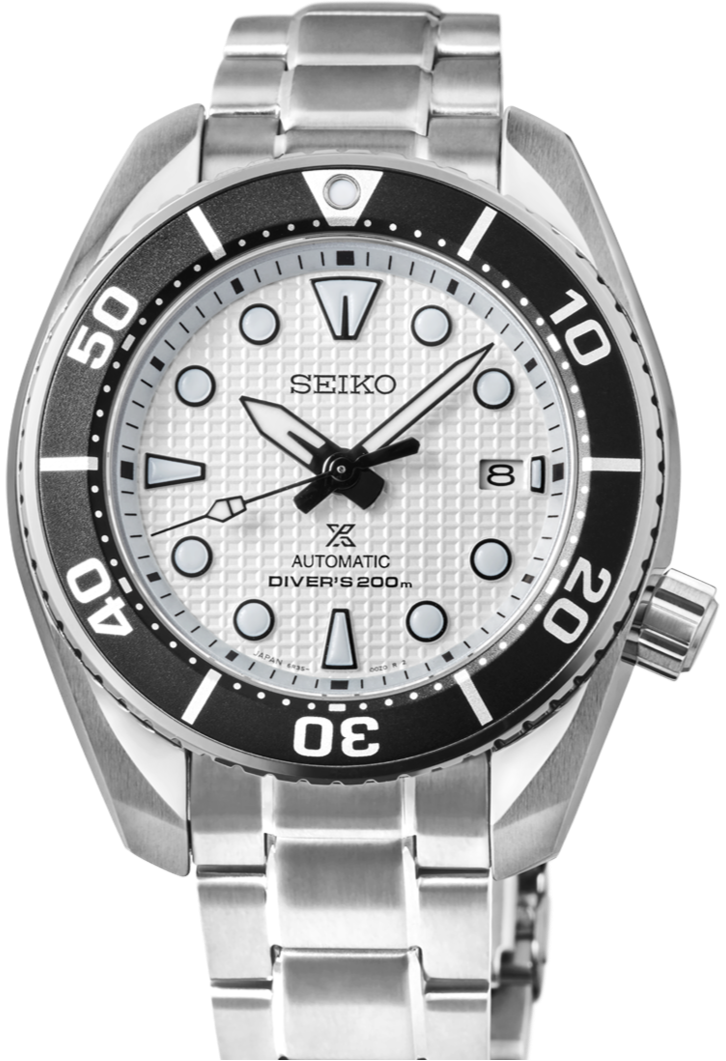 Seiko Prospex 2023 Automatic Diver Asia Exclusive Limited Edition White Whale Sumo SPB427 SPB427J1. Available at Watchoutz.com, Hong Kong's top online watch retailer with a physical shop. Enjoy fast, secure international shipping and shop for genuine Japanese watches with over 13 years of exceptional service and reputation. Visit Watch Outz International for your next horology treasure hunt.