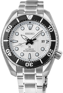 Seiko Prospex 2023 Automatic Diver Asia Exclusive Limited Edition “White Whale” Sumo SPB427J1. Features bold 45mm stainless steel case, textured white dial inspired by whale skin, sapphire crystal, and 200m water resistance. Powered by Seiko Caliber 6R35 automatic movement with 70‑hour reserve. Limited to 1,000 pieces worldwide, highlighting rare collector appeal. Showcased by WatchOutz.com, Hong Kong’s trusted Japanese watch retailer with secure international shipping and 13+ years of reputation.