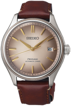 Seiko Presage SPB529 limited edition automatic watch, Classic Series with sustainable upcycled leather strap