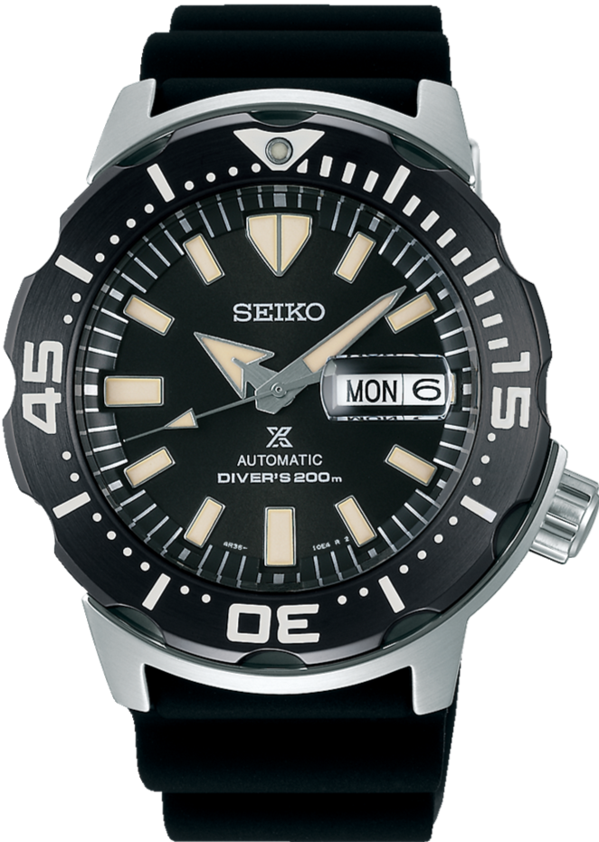 Seiko Prospex Automatic 200M Diver 2019 Black-Dial Monster SRPD27 www.watchoutz.com
