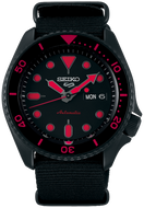 Seiko 5 Sports Street Style SKX Automatic Black with Red Indexes SRPD83 SRPD83K1. Available at Watchoutz.com, your best online watch retailer based in Hong Kong, buy brand new genuine Japanese watches with confidence, fast international shipping, Satisfied customers proven. Visit Watchoutzinternational for your next horology hunt.