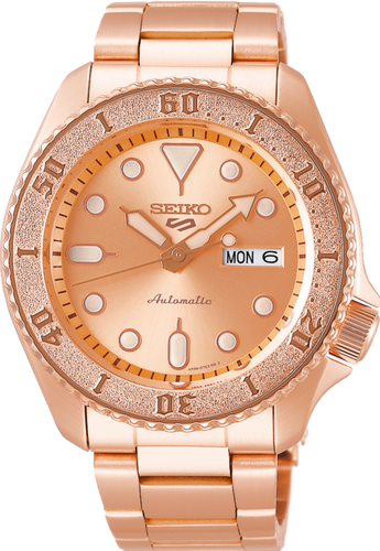 Seiko 5 Sports Street Style SKX Automatic Rose Gold Tone SRPE72 SRPE72K1 www.watchoutz.com