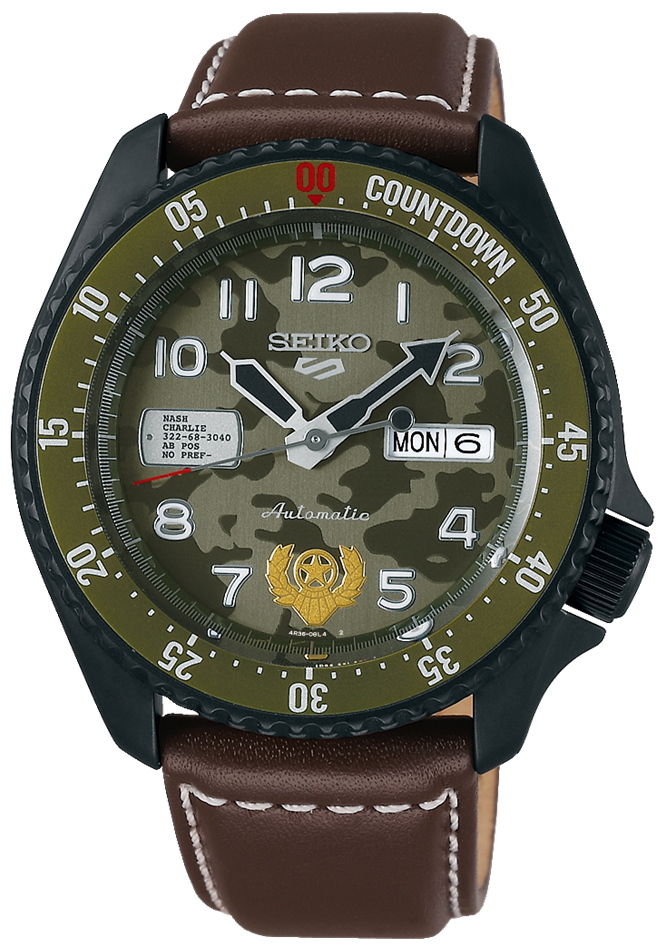 Seiko X Street Fighter V 5 Sports Mechanical Automatic Limited Edition GUILE SRPF21 SRPF21K1 SBSA081 www.watchoutz.com