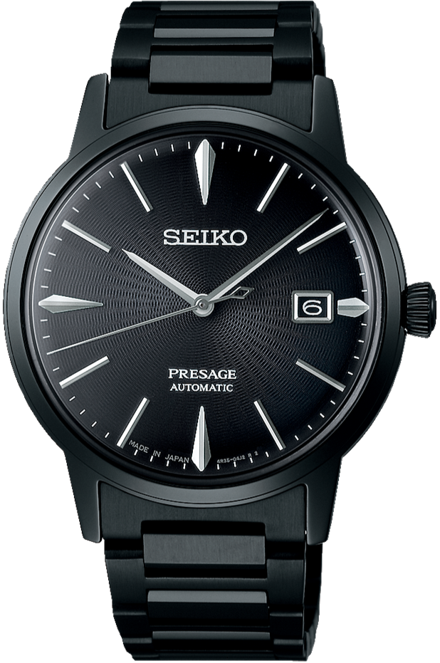 Seiko Presage Cocktail Time Series Mechanical Automatic All Black SRPJ15 SRPJ15J1 Watchoutz.com, best online watch shop based in Hong Kong, buy brand new rare Japanese genuine watches, speedy international shipping, best deals, satisfy customers, enhance your online purchase experiences with Watchoutzinternational