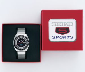 Seiko 5 Sports 55th Anniversary Re-creation Limited Edition SRPK17 Box www.watchoutz.com
