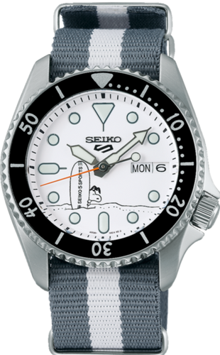 Seiko X PEANUTS 5 Sports 55th Anniversary SKX Sense Style Limited Edition SBSA233 SRPK25 SRPK25K1 www.watchoutz.com