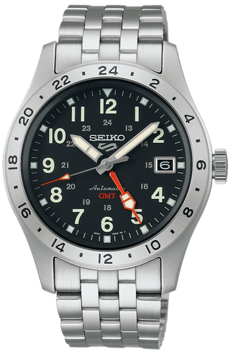 Seiko 5 Sports Automatic GMT Field Sports Style SSK023 SBSC011 SSK023K1. Available at Watchoutz.com, Hong Kong's top online watch shop. Enjoy fast, secure international shipping and shop genuine Japanese watches with over 13 years of exceptional service. Visit Watchoutz International for your horology treasure hunt.