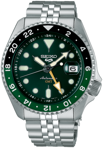 Seiko 5 Sports SKX Series 2024 Sport Style Mechanical Automatic GMT SSK035 SBSC019 SSK035K1, Watchoutz.com, best online watch shop, no fake, genuine product, fast international shipping, buy new Seiko, Japanese watches, green dial