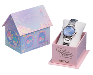 Seiko X Sanrio 2025 Little Twin Stars 50th Anniversary Collaboration Limited Edition Quartz Watch. Available at Watchoutz.com, Hong Kong's top online watch retailer with a physical shop. Enjoy fast, secure international shipping and shop for genuine Japanese watches with over 13 years of exceptional service and reputation. Visit WatchOutz.com for your wrist game! 