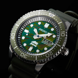 Seiko Prospex X Suzuki Jimny Collaboration Automatic Diver's Watch Limited Edition FOREST Model face www.watchoutz.com