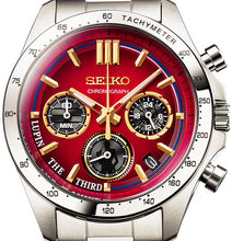 Seiko X LUPIN THE THIRD Collaboration Limited Edition Quartz Chronograph face www.watchoutz.com