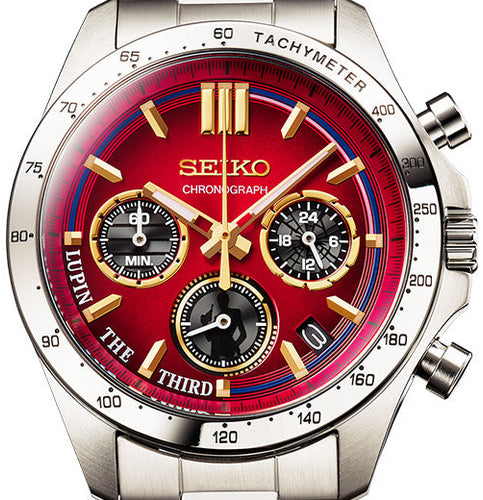 Seiko X LUPIN THE THIRD 3rd Collaboration Limited Edition Quartz Chronograph. Available at Watchoutz.com, Hong Kong's top online watch retailer with a physical shop. Enjoy fast, secure international shipping and shop for genuine Japanese watches with over 13 years of exceptional service and reputation. Visit Watch Outz International for your next horology treasure hunt.
