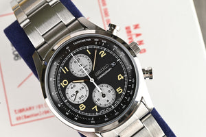 Seiko X Nano Universe Japan Limited Edition 2023 Black-White Dial Chronograph SZER102 www.watchoutz.com