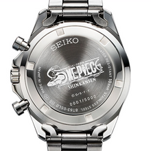 Limited edition caseback engraving with One Piece × JR West motif.