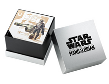 Citizen × Star Wars Mandalorian Tsuno Chrono Quartz Limited Edition presentation box set, themed packaging with Star Wars Mandalorian artwork. Shop Watchoutz.com