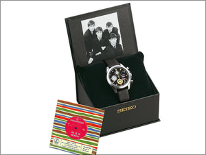 Seiko X THE BEATLES LOVE ME DO 60th Anniversary Collaboration Limited Edition Quartz Chronograph Box www.watchoutz.com