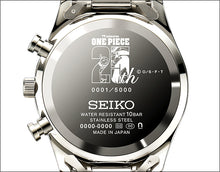 Seiko ONE PIECE TV Animation 25th Anniversary Collaboration Limited Memorial Edition Quartz Chronograph JDM watch, rare Seiko, Manga lovers, One Piece Luffy Fans, One Piece merchandise, Manga Gear. Available for PREORDER at Watchoutz.com, best deal, best online watch retailer, enjoy fast international shipping, buy genuine Japanese watches with confidence from Watchoutz International