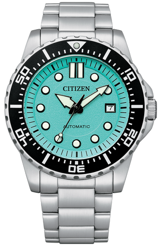 Citizen Mechanical Automatic Date Display Diver Baby-Blue Dial NJ0170-83X www.watchoutz.com
