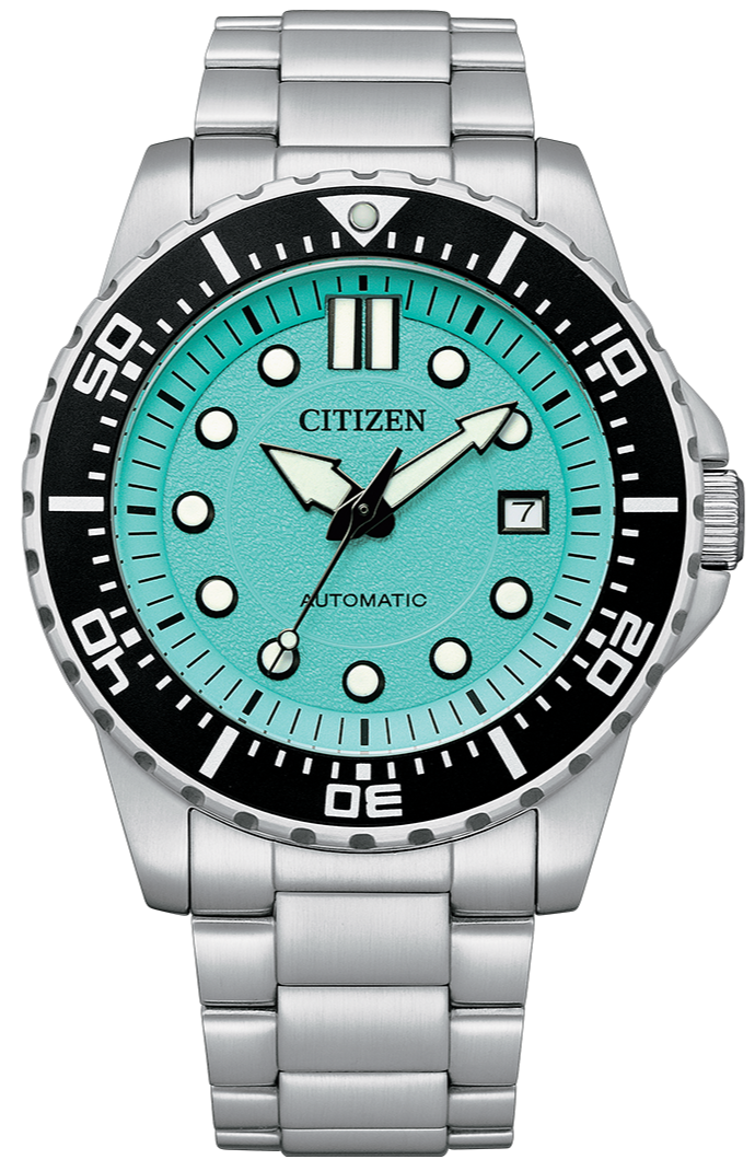 Citizen Mechanical Automatic Date Display Diver Baby-Blue Dial NJ0170-83X www.watchoutz.com